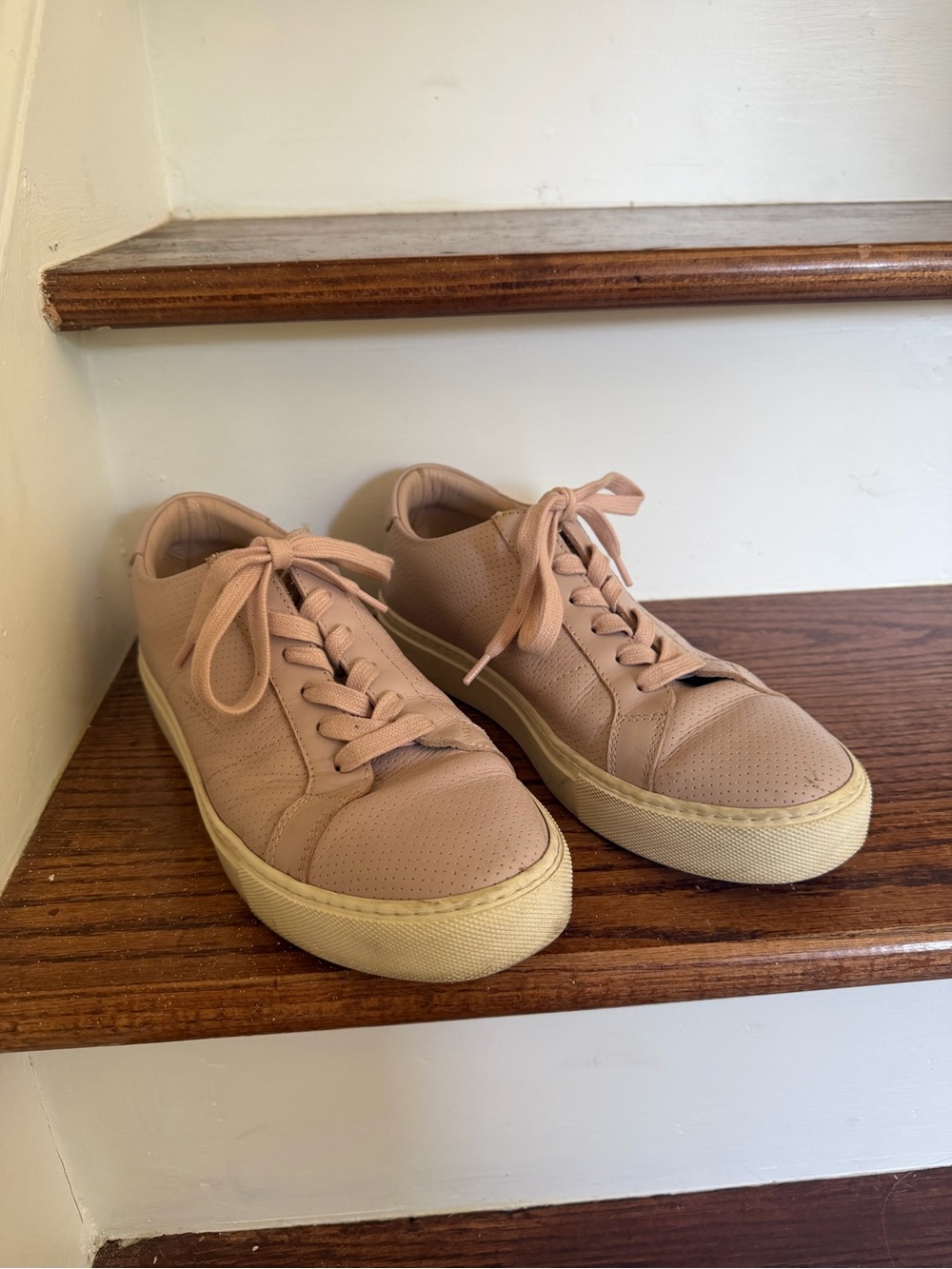 Women’s Casual Lace-Up Sneakers in Blush Pink (Greats Brand)